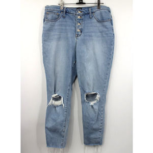 J‎ Crew Jeans Womens Size 32 10" High Rise Button Fly Stretch Denim